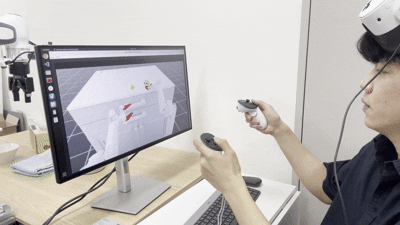 VR joystick teleoperation